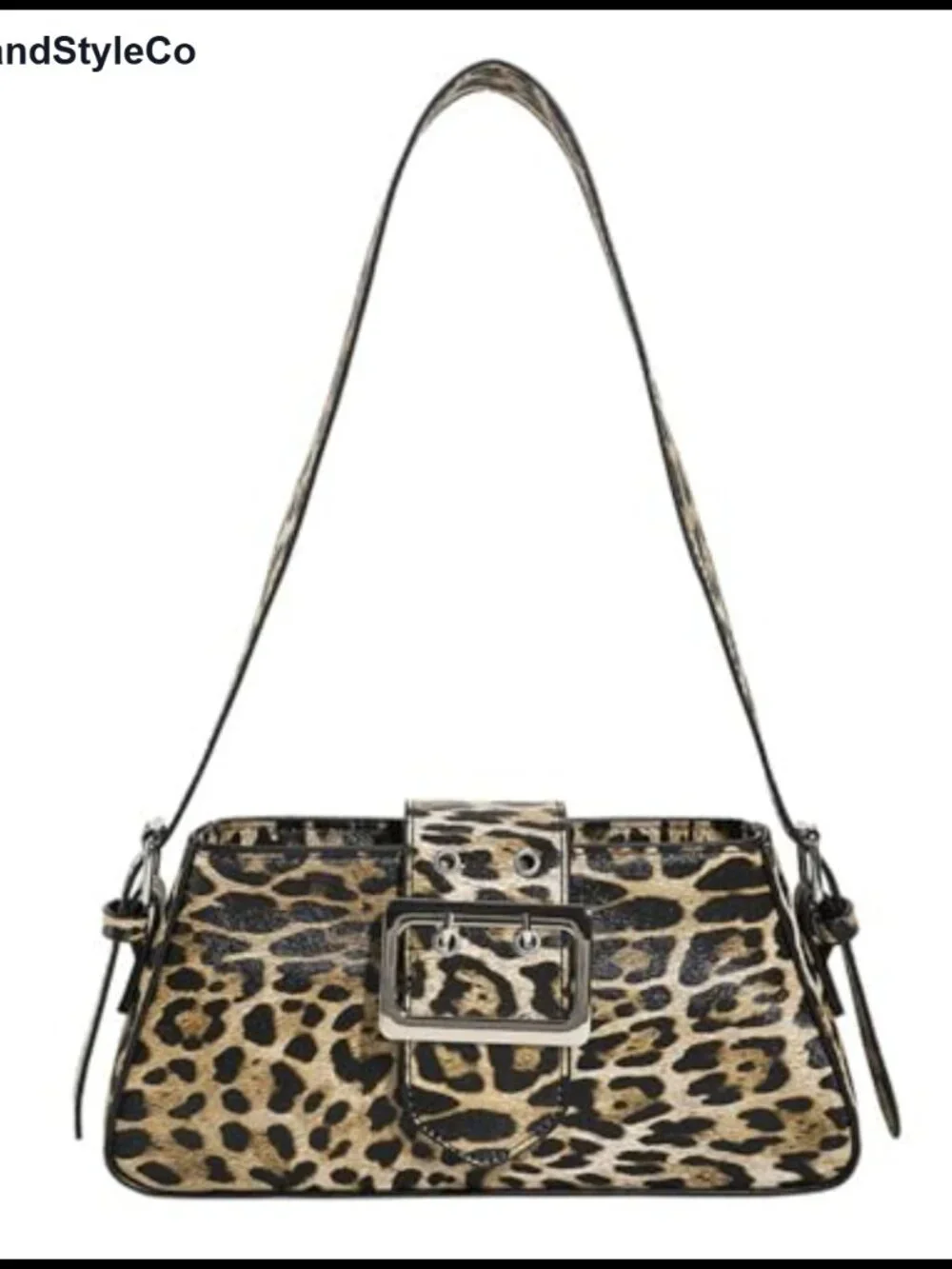 Leopard Print PU Leather Hobo Shoulder Bag Cheetah Vintage Clutch Purse